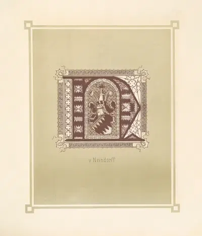 Heraldisches Alphabet Pl.14 by Adolf Matthias Hildebrandt, 1884 — digital art print download