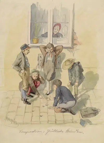 Композиция; Счастливые часы by Алиса Ванке, 1900 — digital art print download
