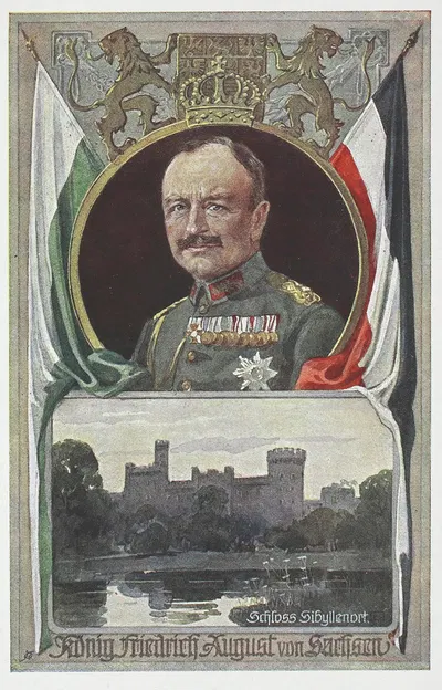 Porträt des Königs Friedrich August von Sachsen, Schloss Sibyllenort by Anton Reckziegel, 1915 — digital art print download