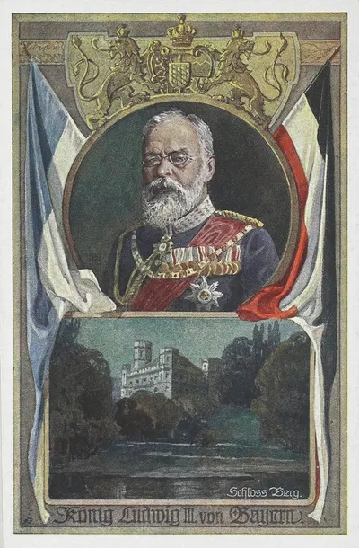 Porträt Königs Ludwig III. von Bayern, Schloss Berg by Anton Reckziegel, 1915 — digital art print download