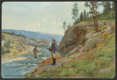 Рыбалка на форель by Аксель Хьялмар Эндэр — digital art print download