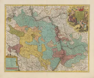 Новый атлас, содержащий все части мира Пл.058 by Ковенс и Мортир, 1758 — digital art print download