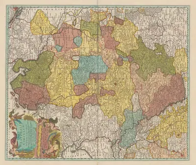 Новый атлас, содержащий все части мира Пл.062 by Ковенс и Мортир, 1758 — digital art print download