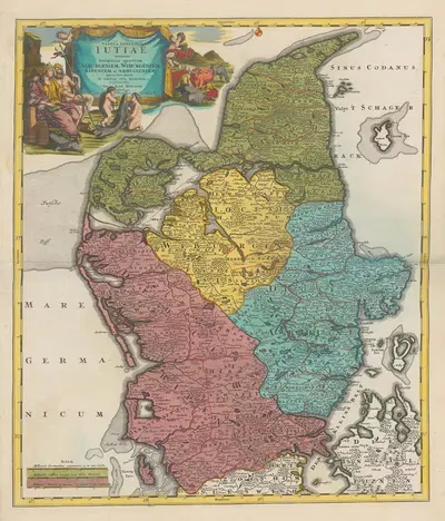 Новый атлас, содержащий все части мира Пл.087 by Ковенс и Мортир, 1758 — digital art print download