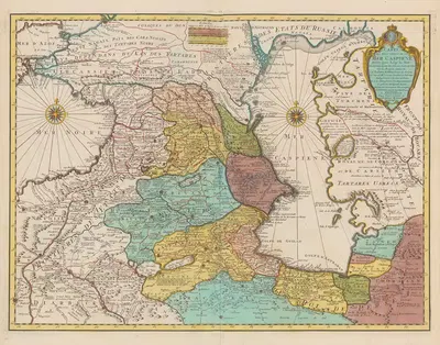 Новый атлас, содержащий все части мира Пл.105 by Ковенс и Мортир, 1758 — digital art print download
