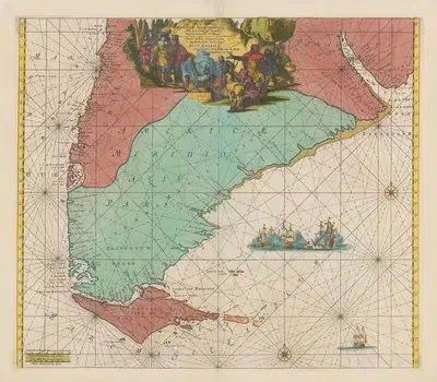 Новый атлас, содержащий все части мира Пл.134 by Ковенс и Мортир, 1758 — digital art print download