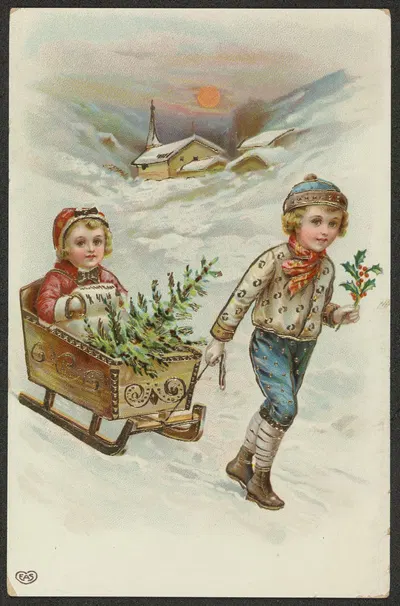 Рождественская открытка by Э. А. Швердтфегер — digital art print download