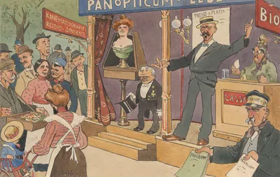 Возгласчик перед паноптикумом by Фриц Шёнпфлуг, 1907 — digital art print download