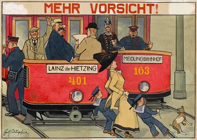Больше осторожности! by Фриц Шёнпфлуг, 1913 — digital art print download