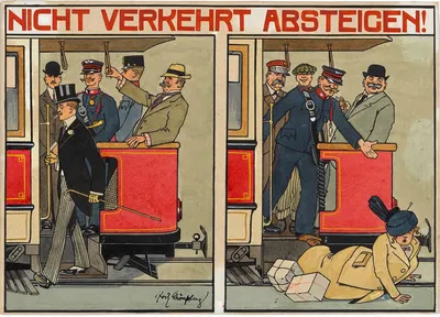 Не садитесь неправильно! by Фриц Шёнпфлуг, 1913 — digital art print download