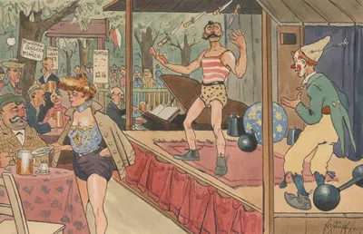 Пратер-артисты by Фриц Шёнпфлуг, 1907 — digital art print download