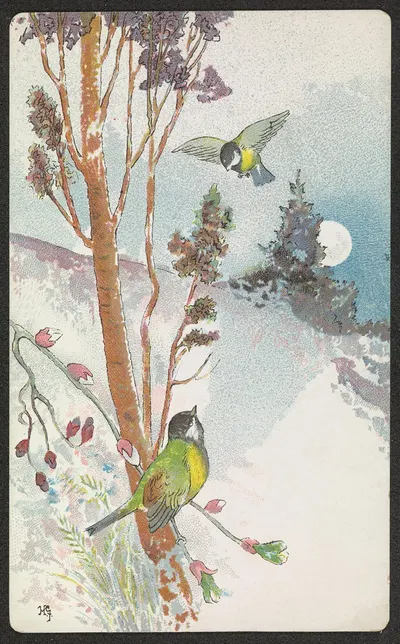 Bird motif by Halfdan Gran — digital art print download