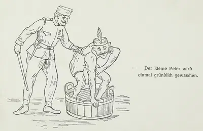 Маленький Петер будет тщательно вымыт by Ханс Хаузнер, 1914 — digital art print download