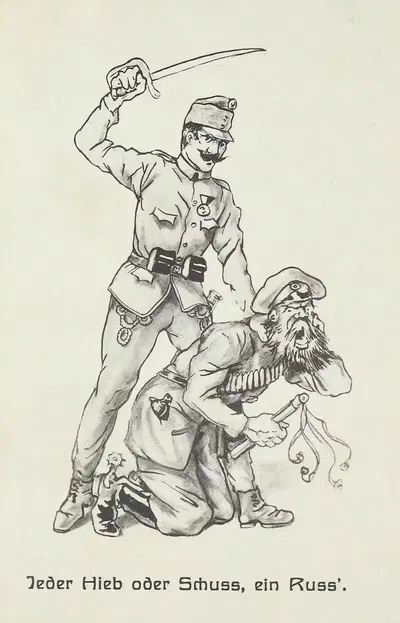 Каждый удар или выстрел — русский. by Ханс Хаузнер, 1914 — digital art print download