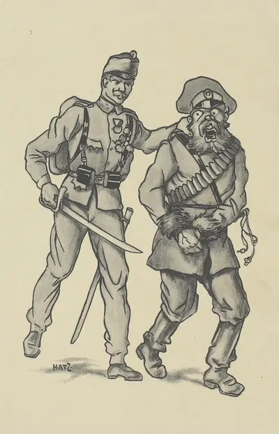 Военная карикатура by Ханс Хаузнер, 1914 — digital art print download