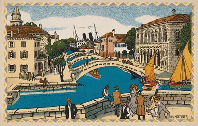 Hafenansicht by Hans Kalmsteiner, 1913 — digital art print download