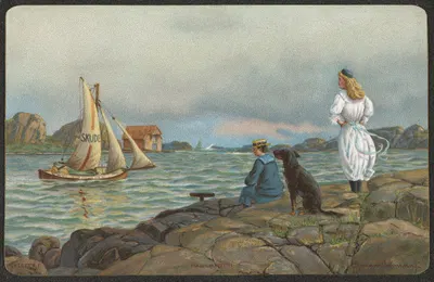 Coastal motif by Hjalmar Johnssen — digital art print download