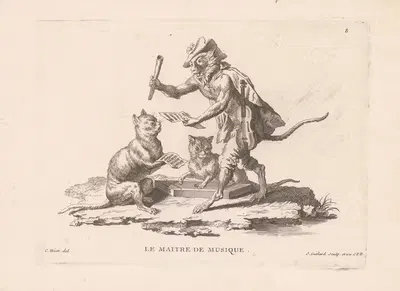 Мастер музыки by Жан Батист Гюлар, 1733-1792 — digital art print download