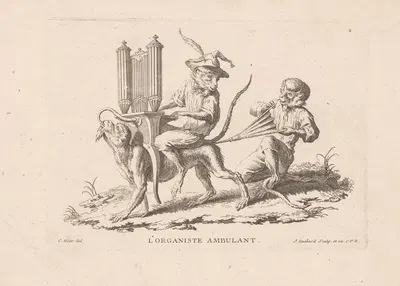 L'Organiste ambulant by Jean Baptiste Guélard, 1733-1792 — digital art print download