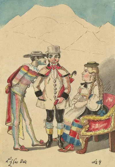 Scene mit Staberl by Johann Peter Lyser, 1847 — digital art print download