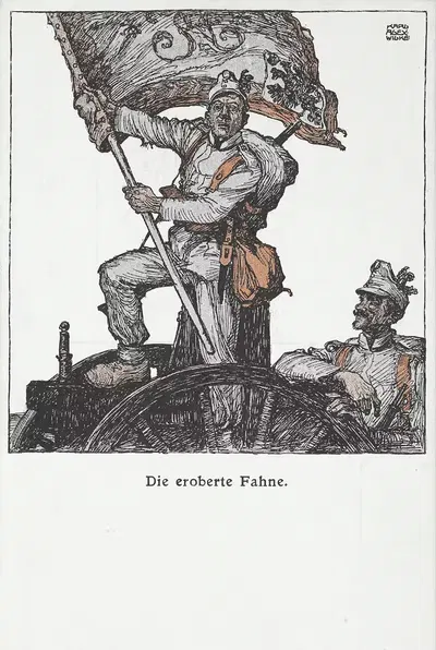 Завоеванный флаг by Карл Александр Вилке, 1914–1915 — digital art print download