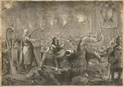 En oldnordisk Julefest by Knut Ekwall — digital art print download