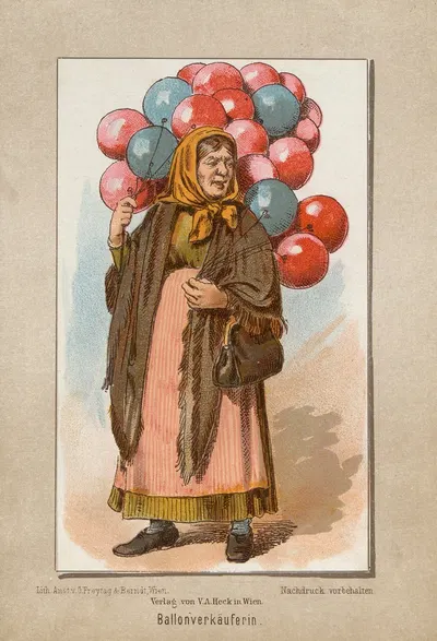 Продавщица шаров by Ладислав Евгений Петровиц, 1880 — digital art print download