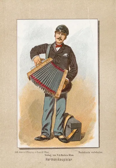 Игрок на гармонике by Ладислав Евгений Петровиц, 1880 — digital art print download