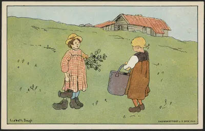 Летний мотив с детьми by Лисбет Берг — digital art print download