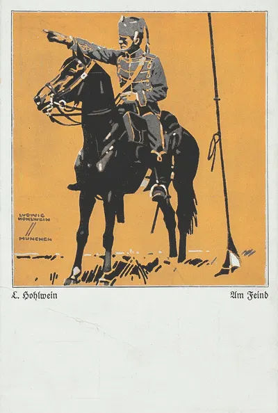 Am Feind by Ludwig Hohlwein, 1915 — digital art print download