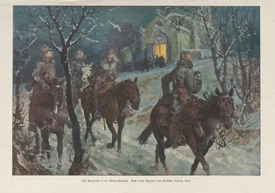 На патруле в рождественскую ночь by Людвиг Кох, 1915 — digital art print download
