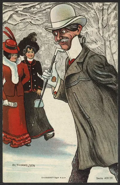 Мужчина и две женщины by Оле Кристоффер Торкельсен — digital art print download