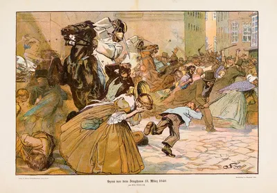 Сцена перед арсеналом 13 марта 1848 by Отто Фридрих, 1908 — digital art print download