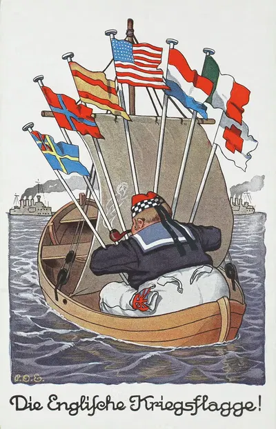 Английский военный флаг! by Пауль Отто Энгельхард, 1915 — digital art print download