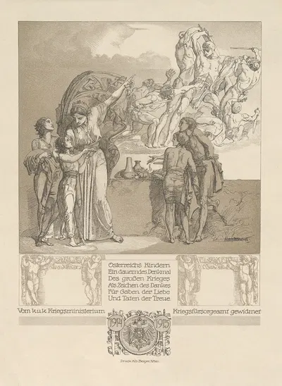Österreichs Kindern ein dauerndes Denkmal by Rudolf Jettmar, 1915 — digital art print download