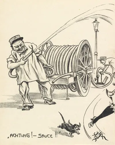 Осторожно! – Соус!! by Рудольф Кристен, 1921 — digital art print download