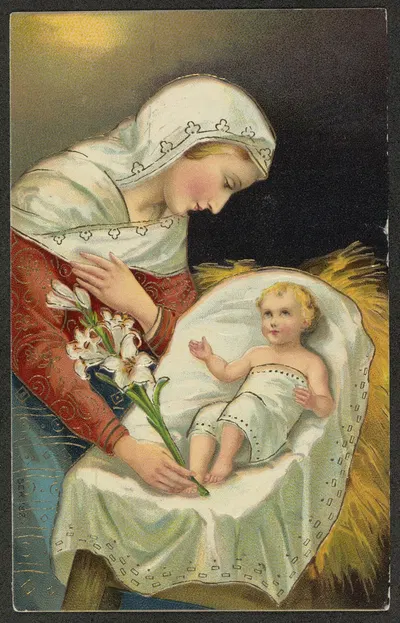 The baby Jesus and the Virgin Mary by Сельмар Байер — digital art print download