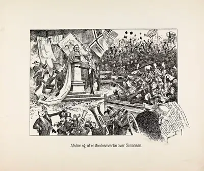 Открытие памятника Симонсена by Теодор Киттельсен, 1889 — digital art print download