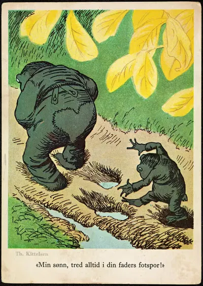 Мой сын, всегда следуй по стопам своего отца! by Теодор Киттельсен, 1893 — digital art print download