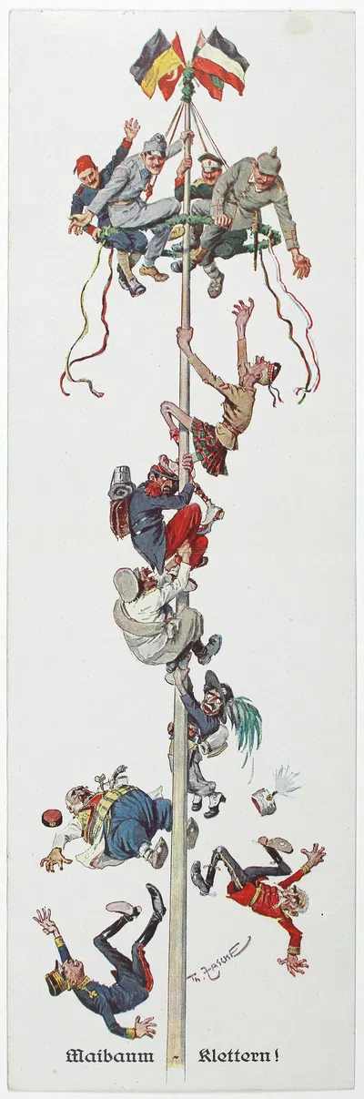Maibaum-Klettern! by Theodor Zasche, 1915-1916 — digital art print download