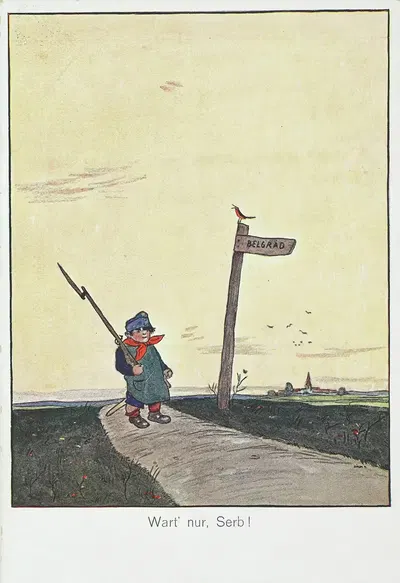 Wart` nur, серб! by Винер Ротопот-Гезельшафт, Блюх и Ко, 1914–1915 — digital art print download