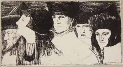 Некоторые из Катырбонцев – Графическая папка № 1 by Влодзимеж Коничный, 1909 — digital art print download