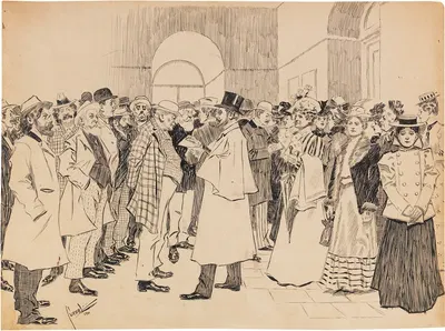 Дрезденская художественная выставка by Эдвард Кукуэль, 1901 — digital art print download