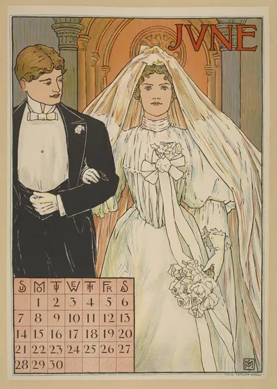 Июнь by Фердинанд Шайлер Мэтьюс, 1896 — digital art print download