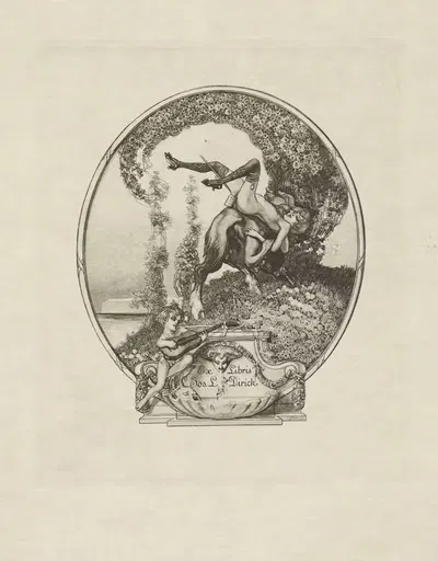 Экслибрис Иос. Л. Дирик by Франц фон Байрос, 1911 — digital art print download