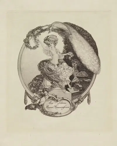 Экслибрис Марии Рассенфос by Франц фон Байрос, 1911 — digital art print download