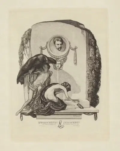 Э.Л. Музыка экслибрис by Франц фон Байрос, 1911 — digital art print download