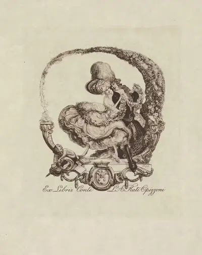 Экслибрис графа Л.А. Рати Опиццони by Франц фон Байрос, 1911 — digital art print download