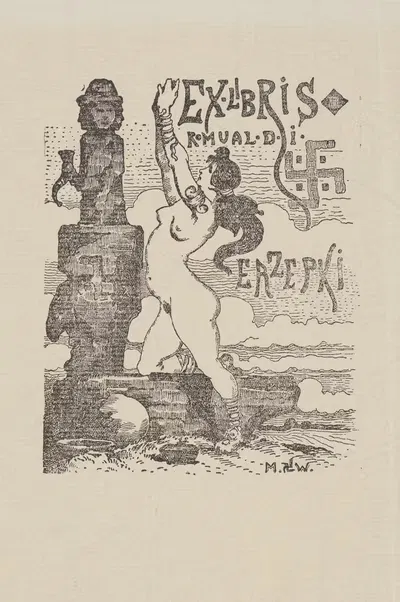 Экслибрис Ромуальда Эрзепки by Мариан Вавженецкий, 1920 — digital art print download