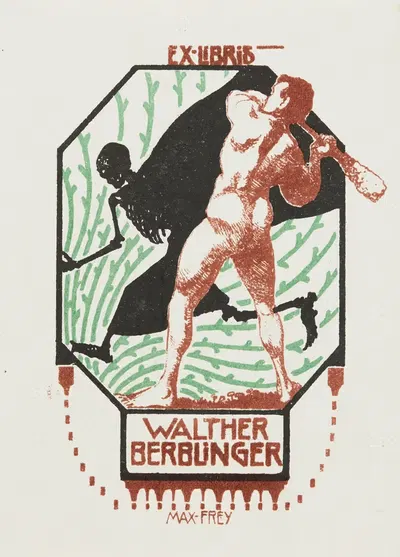 Экслибрис Уолтера Берблингера by Макс Фрей, 1910 — digital art print download